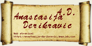 Anastasija Derikravić vizit kartica